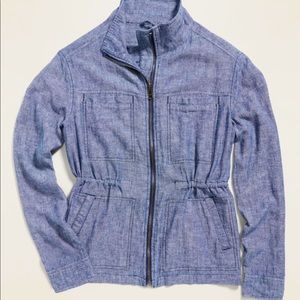 Lightweight chambray linen jacket